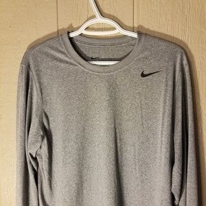 Nike Dri Fit Long Sleeve Charcoal Grey M Shirt